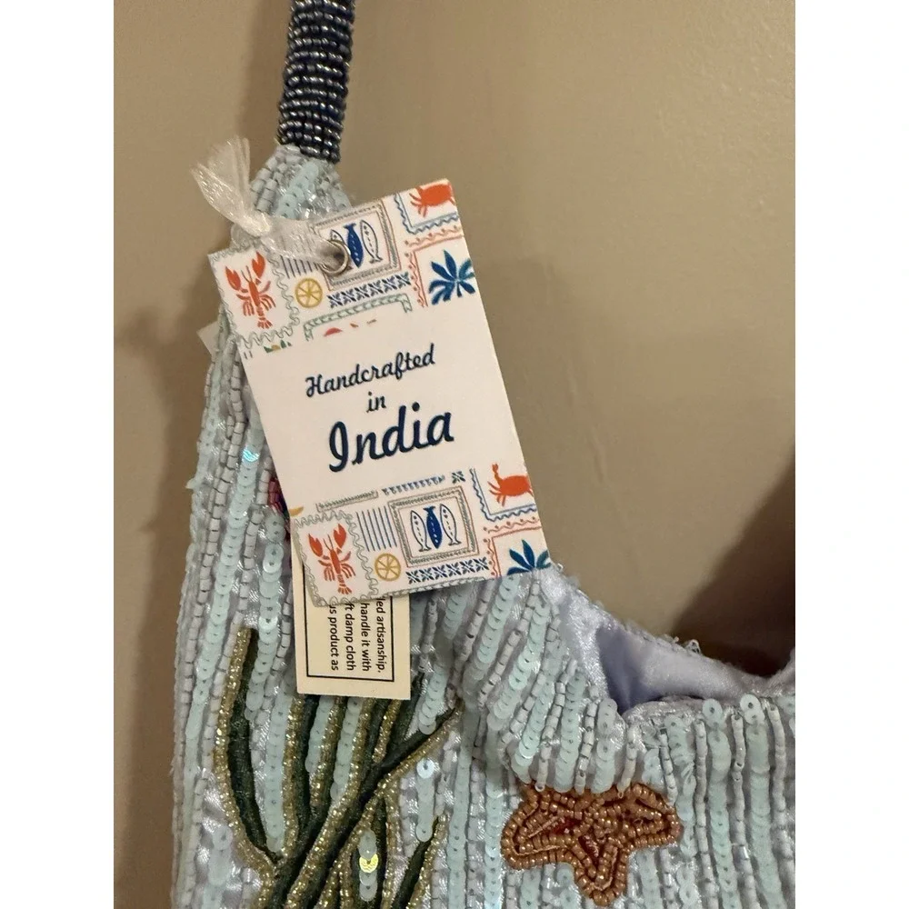 New Release Handcrafted‎ in India Ocean Sea Creatures Beaded Bag Hobo TikTok